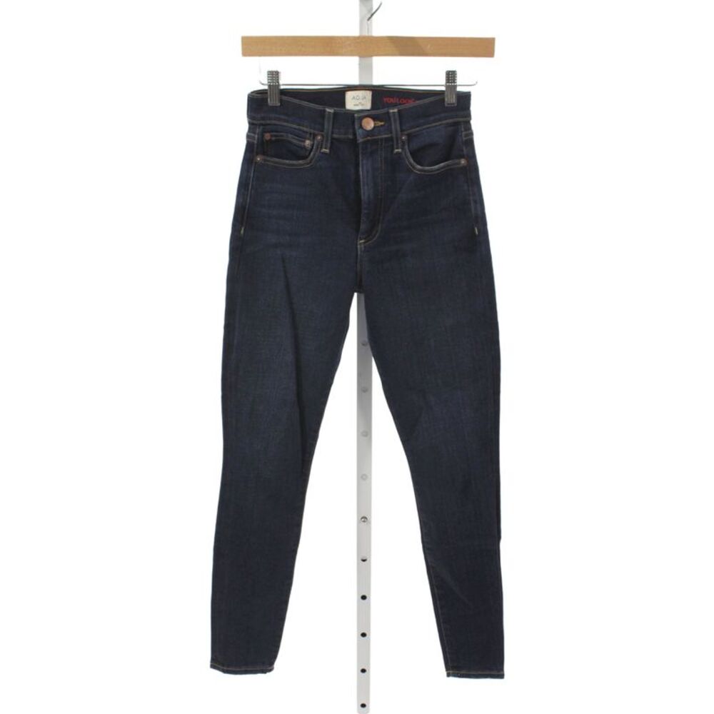 AO.LA Womens Skinny Jeans Blue Mid Rise Cotton Button Size 25